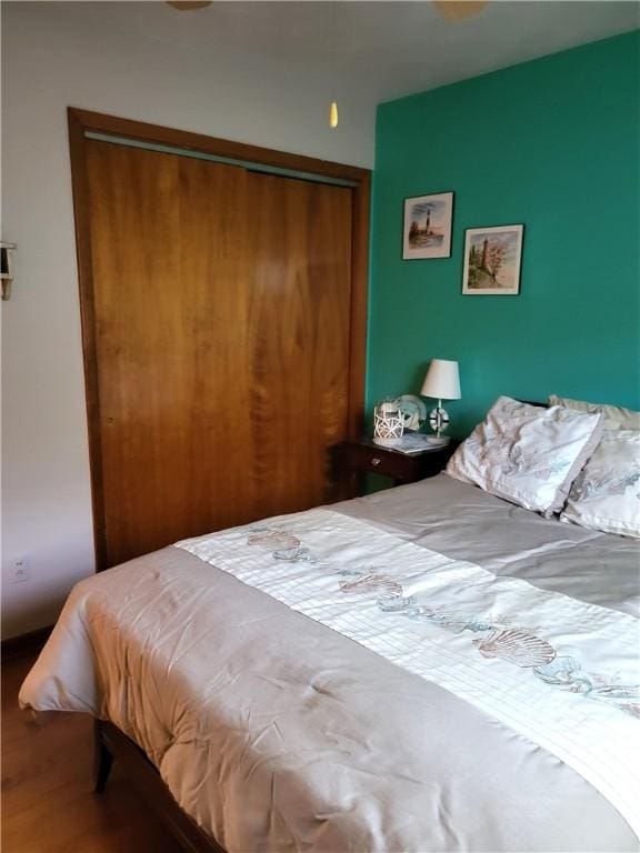138 Dingman Hill Rd, Bainbridge, NY 13733 - bedroom featuring a closet and wood finished floors