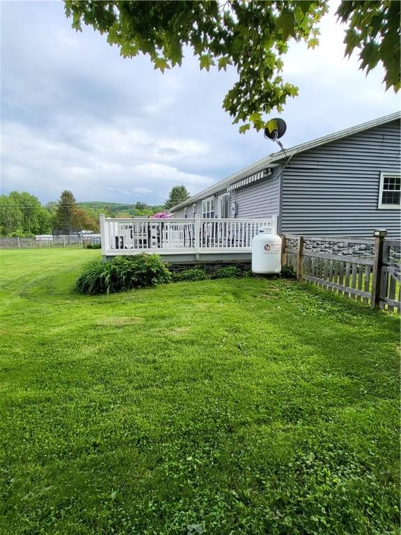 138 Dingman Hill Rd, Bainbridge, NY 13733 - view of yard featuring a deck
