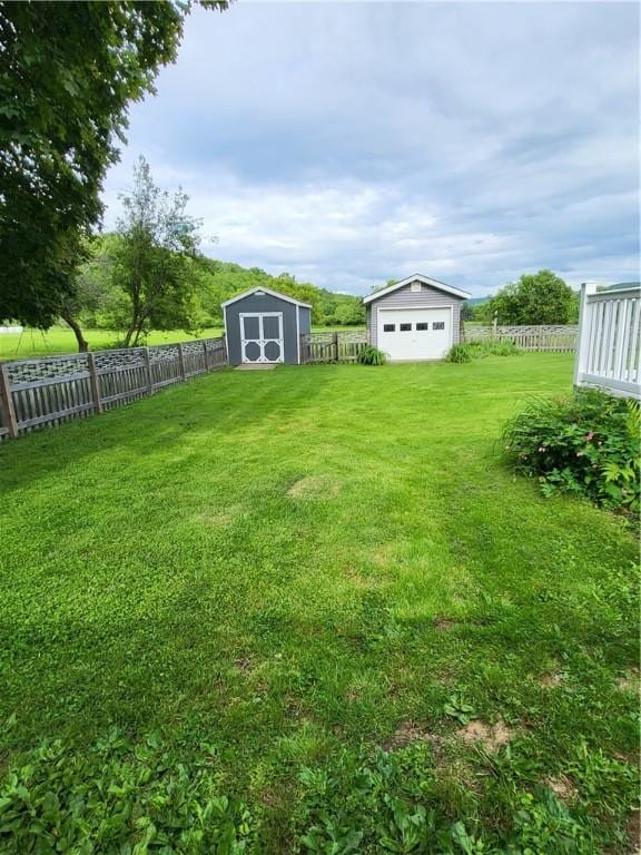 138 Dingman Hill Rd, Bainbridge, NY 13733 - fenced backyard featuring a shed
