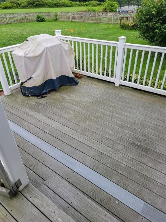 138 Dingman Hill Rd, Bainbridge, NY 13733 - wooden deck featuring grilling area