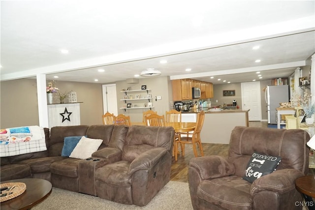 7545 River Rd, Lysander, NY 13027 - living area featuring recessed lighting