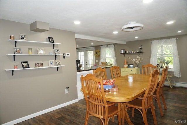 7545 River Rd, Lysander, NY 13027 - dining area featuring recessed lighting, wood finished floors, and plenty of natural light