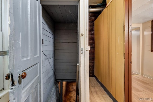 146 Longnecker St, Buffalo, NY 14206 - interior space with light wood finished floors and wood walls