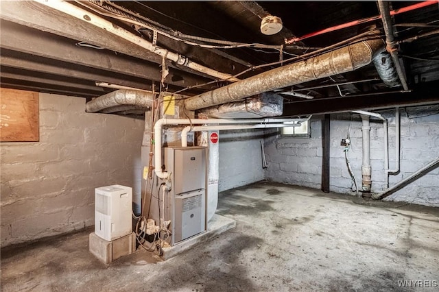 146 Longnecker St, Buffalo, NY 14206 - unfinished basement with heating unit