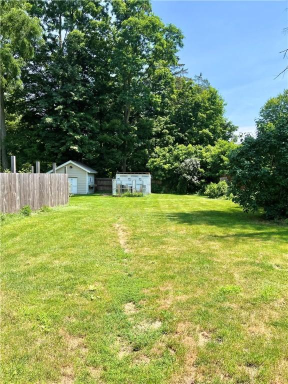 110 Mcmaster St, Bath, NY 14810 - view of yard with a shed