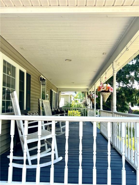 110 Mcmaster St, Bath, NY 14810 - view of wooden porch