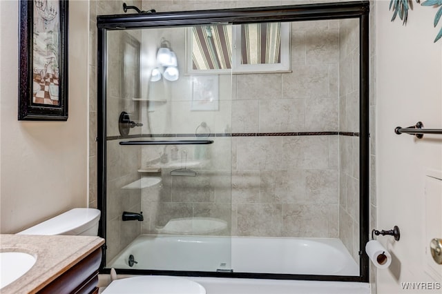 7 Cannas Ct, Cheektowaga, NY 14227 - full bathroom featuring vanity and shower / bath combination with glass door