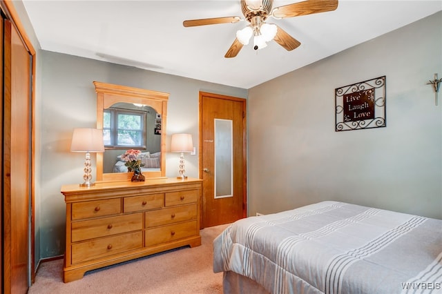 7 Cannas Ct, Cheektowaga, NY 14227 - bedroom featuring light colored carpet, a closet, and ceiling fan