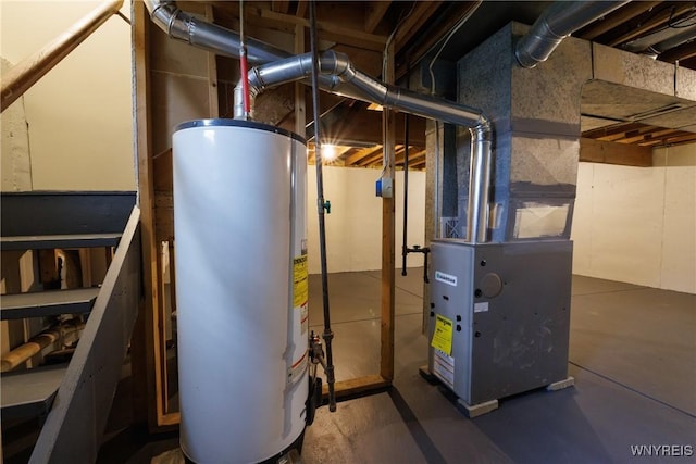 374 Dewey Ave, Buffalo, NY 14214 - utility room with water heater and heating unit