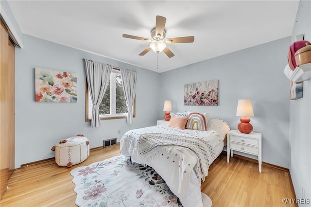 94 N Seine Dr, Cheektowaga, NY 14227 - bedroom with wood finished floors, a closet, and ceiling fan
