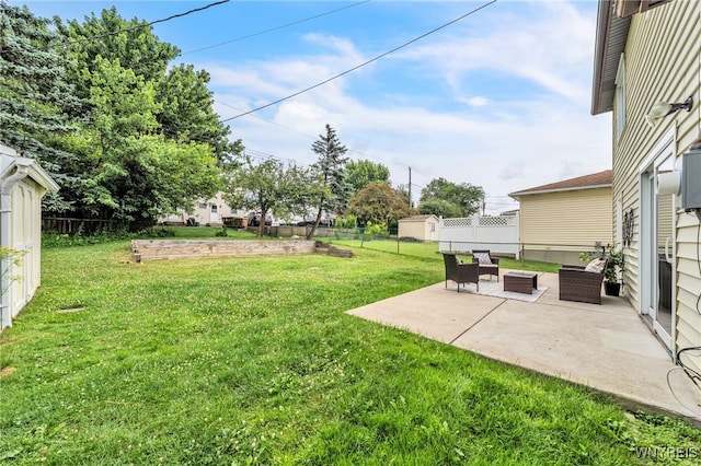 94 N Seine Dr, Cheektowaga, NY 14227 - fenced backyard with a patio area and an outdoor living space