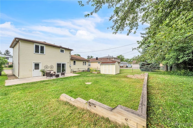 94 N Seine Dr, Cheektowaga, NY 14227 - rear view of house featuring a patio and a shed