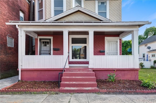 1329 Clinton St, Buffalo, NY 14206 - doorway to property featuring covered porch