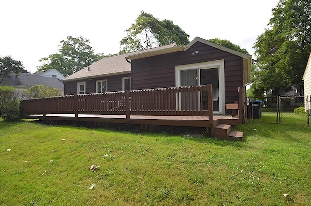162 Miramar Rd, Gates, NY 14624 - rear view of house featuring a deck and a gate