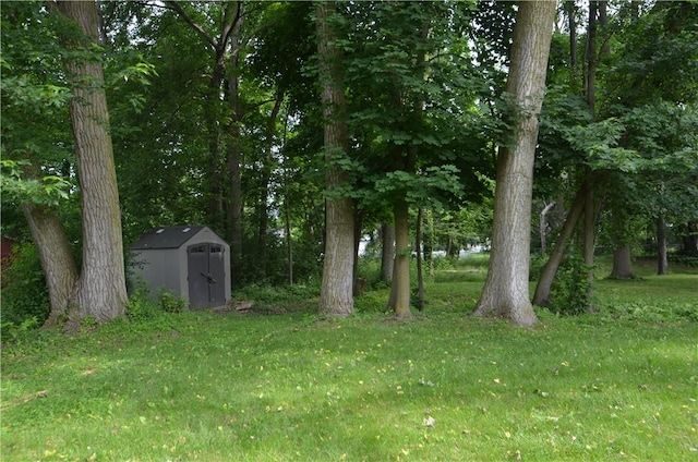 162 Miramar Rd, Gates, NY 14624 - view of green lawn featuring a shed