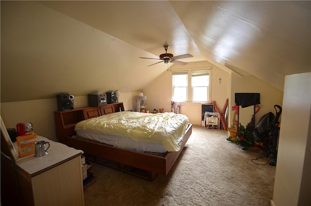162 Miramar Rd, Gates, NY 14624 - bedroom featuring carpet, lofted ceiling, and ceiling fan