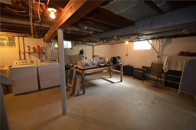 162 Miramar Rd, Gates, NY 14624 - basement with washing machine and dryer