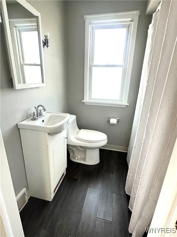 93 Century Dr, West Seneca, NY 14224 - bathroom with vanity, wood finished floors, and plenty of natural light
