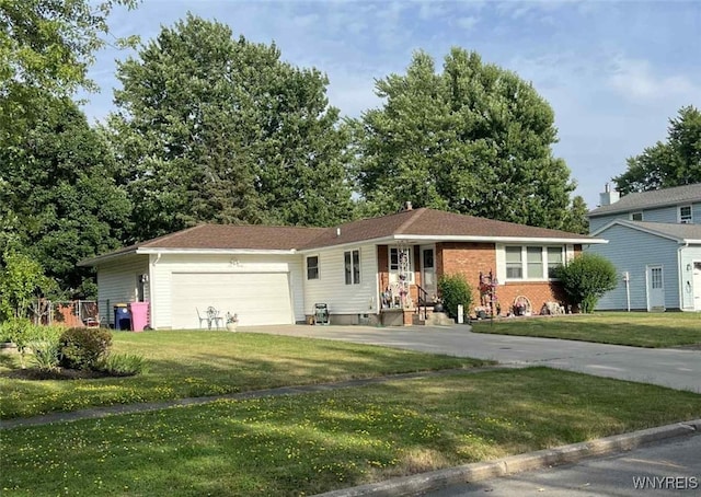 120 Park Lane Cir, Lockport City, NY 14094 - ranch-style house featuring an attached garage, a front yard, and driveway