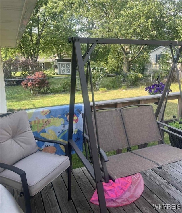 120 Park Lane Cir, Lockport City, NY 14094 - deck with a fenced backyard