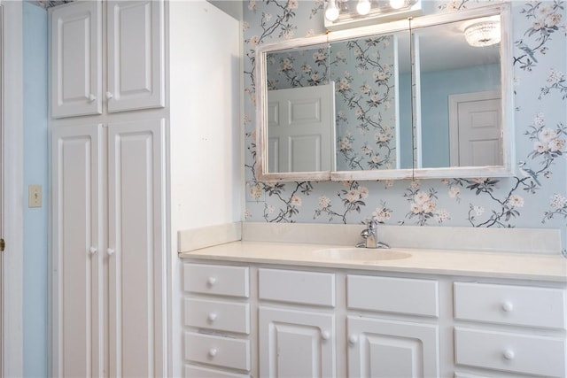 203 Upland Run, Horseheads, NY 14845 - bathroom with wallpapered walls and vanity