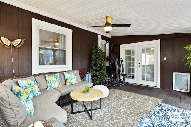 715 Brighton Rd, Tonawanda, NY 14150 - view of patio featuring french doors and an outdoor living space