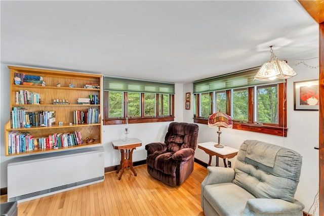 61 Country Pl, Colesville, NY 13813 - living area featuring hardwood / wood-style flooring and radiator