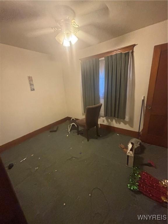128 Arden Ave, Buffalo, NY 14215 - unfurnished bedroom with ceiling fan and a textured ceiling