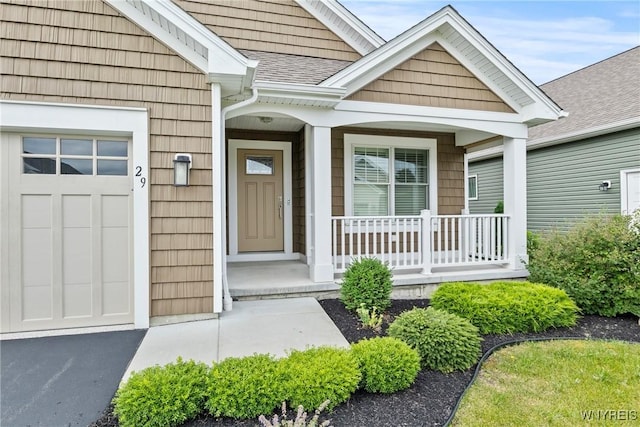 29 Raine Dr, Amherst, NY 14221 - doorway to property featuring a porch and roof with shingles