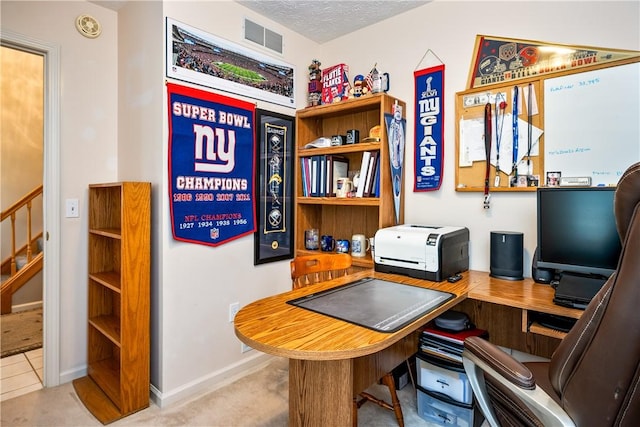 35 Silkwood Cir, Gates, NY 14559 - office area with baseboards and a textured ceiling