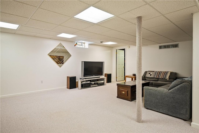 35 Silkwood Cir, Gates, NY 14559 - living room with carpet and a drop ceiling
