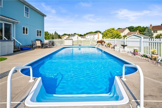 35 Silkwood Cir, Gates, NY 14559 - view of pool with a patio area, a fenced backyard, and a residential view