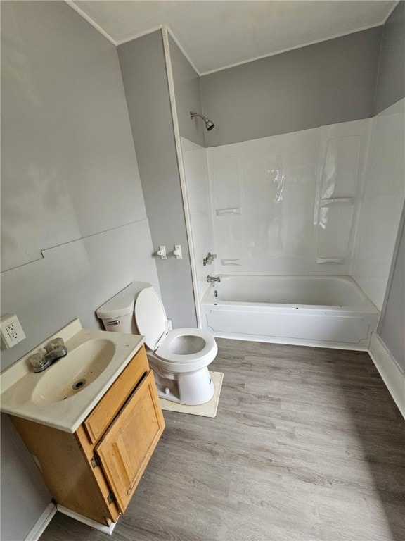 182 Parsells Ave, Rochester, NY 14609 - bathroom with vanity, shower / tub combination, and wood finished floors