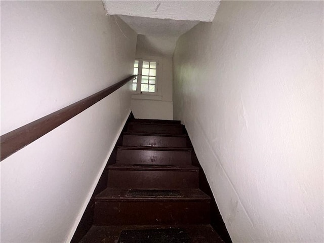 182 Parsells Ave, Rochester, NY 14609 - stairway with lofted ceiling
