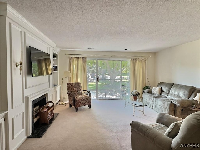 27 Hickory Hill Rd Unit B, Amherst, NY 14221 - living room featuring carpet flooring and a textured ceiling