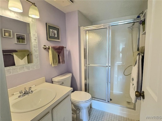 27 Hickory Hill Rd Unit B, Amherst, NY 14221 - bathroom with a stall shower, vanity, and tile patterned floors