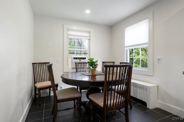 53 Payne St, Hamilton, NY 13346 - dining room featuring dark tile patterned floors and recessed lighting
