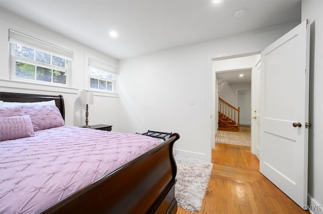 53 Payne St, Hamilton, NY 13346 - bedroom with light wood-style floors and recessed lighting