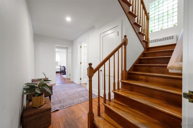 53 Payne St, Hamilton, NY 13346 - stairway featuring wood finished floors