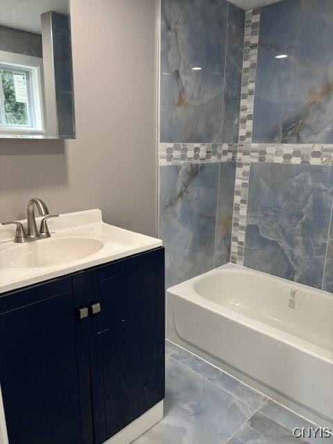196 Berger Ave, Syracuse, NY 13205 - full bathroom featuring vanity and bathing tub / shower combination