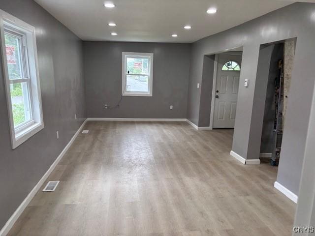 196 Berger Ave, Syracuse, NY 13205 - foyer featuring healthy amount of natural light, light wood-style floors, and recessed lighting