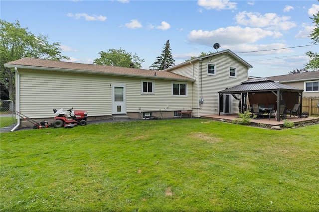 29 Davy Dr, Gates, NY 14624 - back of property featuring a gazebo, a patio area, and entry steps