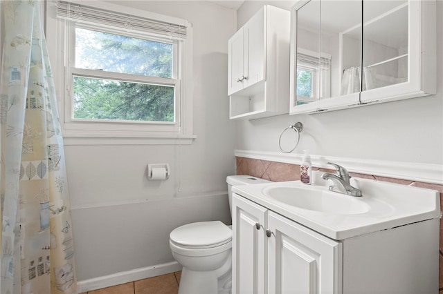 29 Davy Dr, Gates, NY 14624 - full bathroom with vanity, tile patterned floors, and a shower with curtain