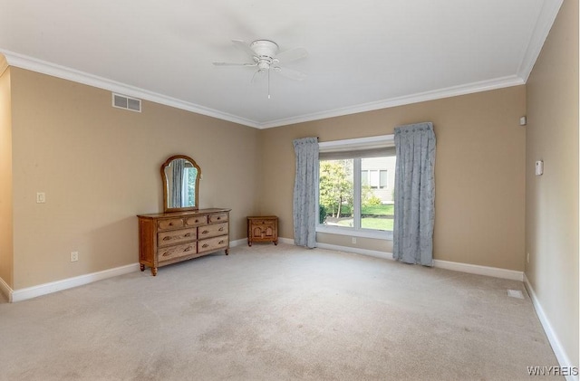 171 Harbridge Mnr, Amherst, NY 14221 - carpeted spare room with crown molding and a ceiling fan