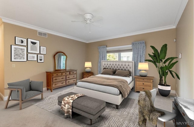 171 Harbridge Mnr, Amherst, NY 14221 - bedroom featuring ornamental molding, light carpet, and a ceiling fan