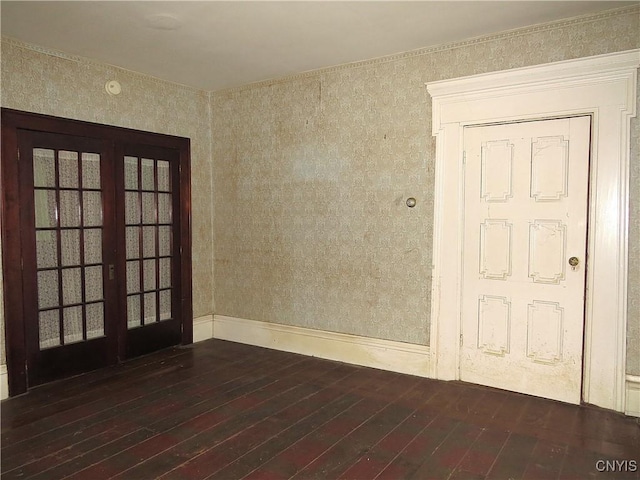 164 Kanzog Rd, German Flatts, NY 13407 - unfurnished room with hardwood / wood-style floors and french doors
