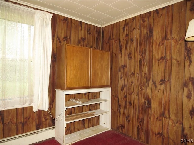 164 Kanzog Rd, German Flatts, NY 13407 - detailed view of a baseboard heating unit and wooden walls