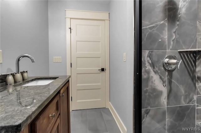 4221 Upper Mountain Rd, Cambria, NY 14132 - bathroom featuring vanity and tile patterned flooring