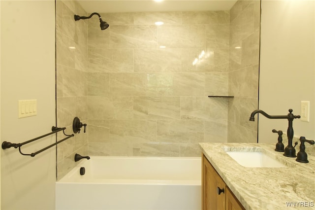 4221 Upper Mountain Rd, Cambria, NY 14132 - full bathroom featuring vanity and  shower combination
