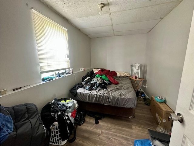 50 Saratoga Ave, Rochester, NY 14608 - bedroom with a paneled ceiling and wood finished floors